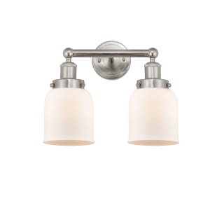 A thumbnail of the Innovations Lighting 616-2W-10-16 Bell Vanity Brushed Satin Nickel / Matte White