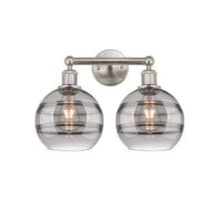 A thumbnail of the Innovations Lighting 616-2W 12 17 Rochester Vanity Satin Nickel / Light Smoke