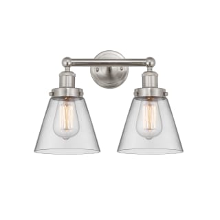 A thumbnail of the Innovations Lighting 616-2W-10-16 Cone Vanity Brushed Satin Nickel / Clear