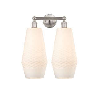 A thumbnail of the Innovations Lighting 616-2W-19-16 Windham Vanity Brushed Satin Nickel / White