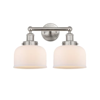 A thumbnail of the Innovations Lighting 616-2W-10-16-L Bell Vanity Brushed Satin Nickel / Matte White