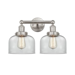 A thumbnail of the Innovations Lighting 616-2W-10-16-L Bell Vanity Brushed Satin Nickel / Clear