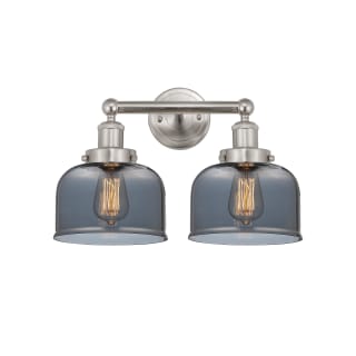 A thumbnail of the Innovations Lighting 616-2W-10-16-L Bell Vanity Brushed Satin Nickel / Plated Smoke