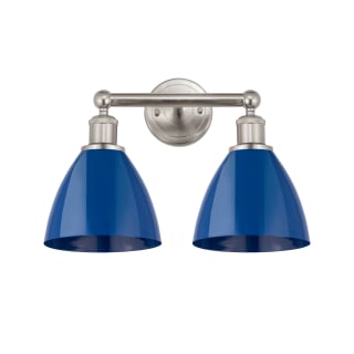 A thumbnail of the Innovations Lighting 616-2W-12-17 Plymouth Dome Vanity Brushed Satin Nickel / Blue