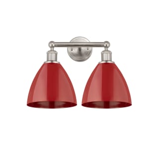 A thumbnail of the Innovations Lighting 616-2W-12-17 Plymouth Vanity Brushed Satin Nickel / Red