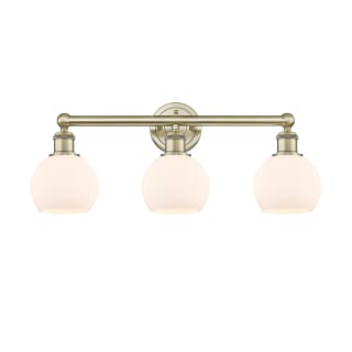 A thumbnail of the Innovations Lighting 616-3W-11-24 Athens Vanity Antique Brass / Matte White