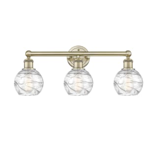 A thumbnail of the Innovations Lighting 616-3W-11-24 Athens Vanity Antique Brass / Clear Deco Swirl