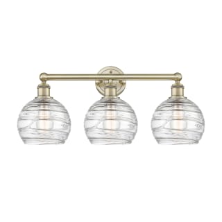 A thumbnail of the Innovations Lighting 616-3W-13-26 Athens Vanity Antique Brass / Clear Deco Swirl