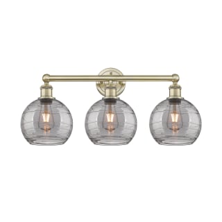 A thumbnail of the Innovations Lighting 616-3W 12 26 Athens Deco Swirl Vanity Antique Brass / Light Smoke Deco Swirl