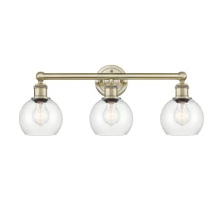 A thumbnail of the Innovations Lighting 616-3W-11-24 Athens Vanity Antique Brass / Clear