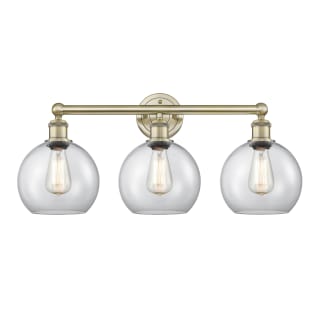 A thumbnail of the Innovations Lighting 616-3W-13-26 Athens Vanity Antique Brass / Clear