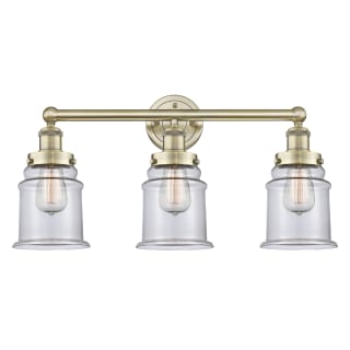 A thumbnail of the Innovations Lighting 616-3W-13-24 Canton Vanity Antique Brass / Clear