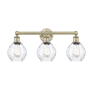 A thumbnail of the Innovations Lighting 616-3W-11-24 Waverly Vanity Antique Brass / Clear