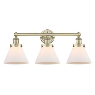 A thumbnail of the Innovations Lighting 616-3W-12-26 Cone Vanity Antique Brass / Matte White