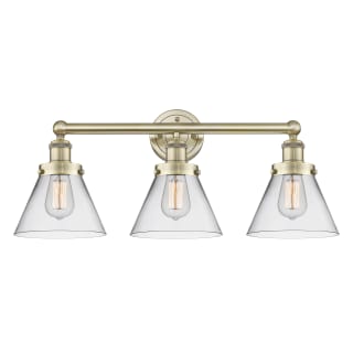 A thumbnail of the Innovations Lighting 616-3W-12-26 Cone Vanity Antique Brass / Clear