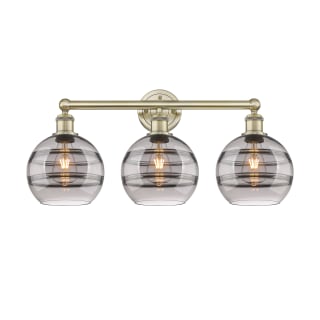 A thumbnail of the Innovations Lighting 616-3W 12 26 Rochester Vanity Antique Brass / Light Smoke