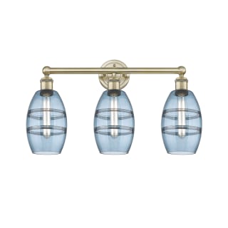 A thumbnail of the Innovations Lighting 616-3W 10 24 Vaz Vanity Antique Brass / Princess Blue