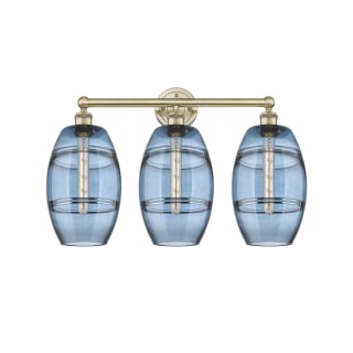 A thumbnail of the Innovations Lighting 616-3W 12 26 Vaz Vanity Antique Brass / Princess Blue