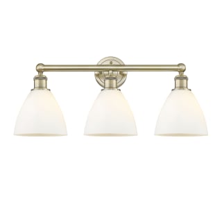 A thumbnail of the Innovations Lighting 616-3W-12-26 Bristol Glass Vanity Antique Brass / Matte White