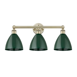 A thumbnail of the Innovations Lighting 616-3W-12-26 Plymouth Dome Vanity Antique Brass / Green