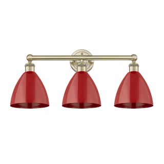 A thumbnail of the Innovations Lighting 616-3W-12-26 Plymouth Dome Vanity Antique Brass / Red