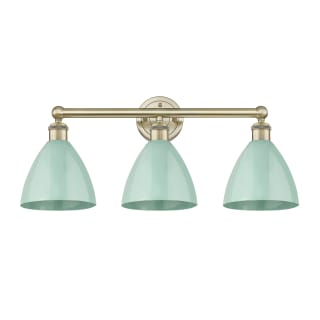 A thumbnail of the Innovations Lighting 616-3W-12-26 Plymouth Dome Vanity Antique Brass / Seafoam