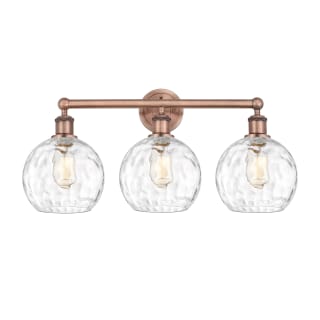 A thumbnail of the Innovations Lighting 616-3W-13-26 Athens Vanity Antique Copper / Clear Water Glass