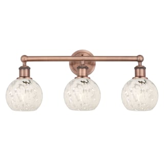 A thumbnail of the Innovations Lighting 616-3W 10 24 White Mouchette Vanity Antique Copper