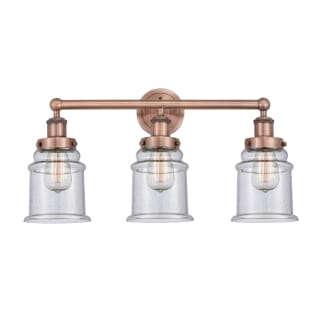 A thumbnail of the Innovations Lighting 616-3W-13-24 Canton Vanity Antique Copper / Seedy