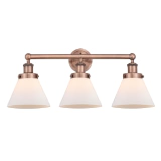 A thumbnail of the Innovations Lighting 616-3W-12-26 Cone Vanity Antique Copper / Matte White