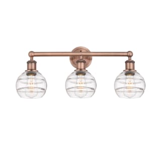 A thumbnail of the Innovations Lighting 616-3W 10 24 Rochester Vanity Antique Copper / Clear