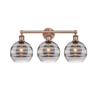 A thumbnail of the Innovations Lighting 616-3W 12 26 Rochester Vanity Antique Copper / Light Smoke