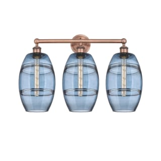 A thumbnail of the Innovations Lighting 616-3W 12 26 Vaz Vanity Antique Copper / Princess Blue