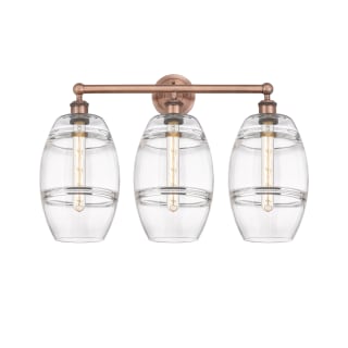 A thumbnail of the Innovations Lighting 616-3W 12 26 Vaz Vanity Antique Copper / Clear