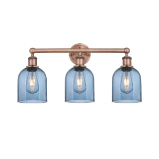 A thumbnail of the Innovations Lighting 616-3W 12 24 Bella Vanity Antique Copper / Princess Blue