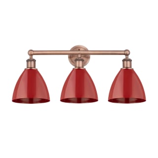 A thumbnail of the Innovations Lighting 616-3W-12-26 Plymouth Dome Vanity Antique Copper / Red