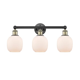 A thumbnail of the Innovations Lighting 616-3W-12-24 Belfast Vanity Black Antique Brass / Matte White