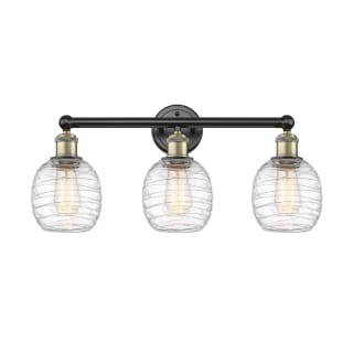 A thumbnail of the Innovations Lighting 616-3W-12-24 Belfast Vanity Black Antique Brass / Deco Swirl