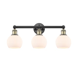 A thumbnail of the Innovations Lighting 616-3W-11-24 Athens Vanity Black Antique Brass / Matte White