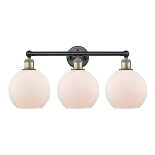 A thumbnail of the Innovations Lighting 616-3W-13-26 Athens Vanity Black Antique Brass / Matte White