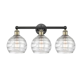 A thumbnail of the Innovations Lighting 616-3W-13-26 Athens Vanity Black Antique Brass / Clear Deco Swirl