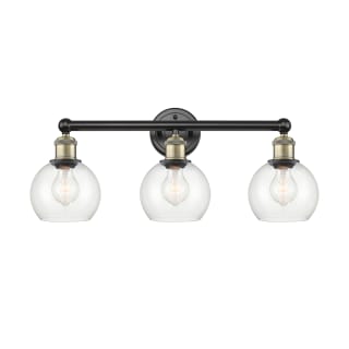 A thumbnail of the Innovations Lighting 616-3W-11-24 Athens Vanity Black Antique Brass / Clear