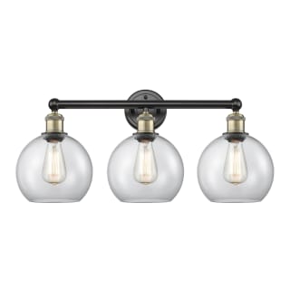 A thumbnail of the Innovations Lighting 616-3W-13-26 Athens Vanity Black Antique Brass / Clear