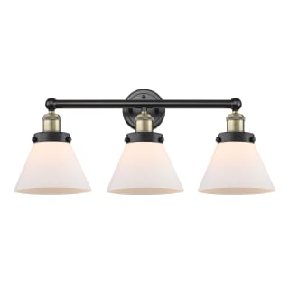 A thumbnail of the Innovations Lighting 616-3W-12-26 Cone Vanity Black Antique Brass / Matte White