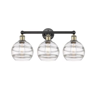 A thumbnail of the Innovations Lighting 616-3W 12 26 Rochester Vanity Black Antique Brass / Clear