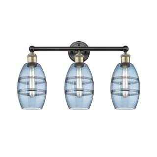 A thumbnail of the Innovations Lighting 616-3W 10 24 Vaz Vanity Black Antique Brass / Princess Blue