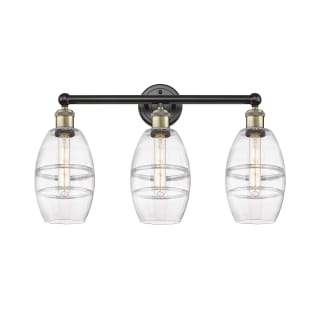 A thumbnail of the Innovations Lighting 616-3W 10 24 Vaz Vanity Black Antique Brass / Clear