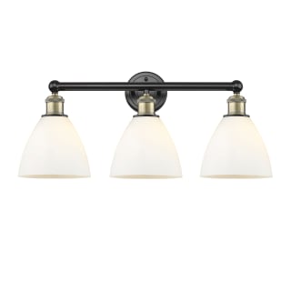 A thumbnail of the Innovations Lighting 616-3W-12-26 Bristol Glass Vanity Black Antique Brass / Matte White