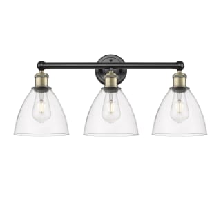 A thumbnail of the Innovations Lighting 616-3W-12-26 Bristol Glass Vanity Black Antique Brass / Clear