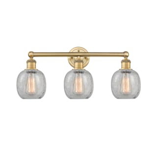 A thumbnail of the Innovations Lighting 616-3W-12-24 Belfast Vanity Brushed Brass / Clear Crackle